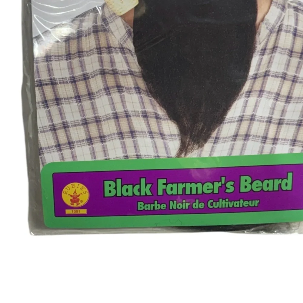 Rubie’s black colored farmer’s beard with elastic band brand new in packaging! - Picture 6 of 6